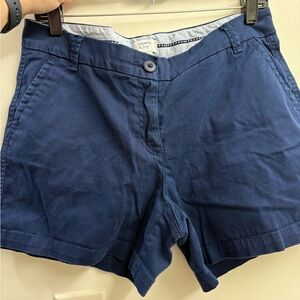 Crown & Ivy Blue Bermuda Shorts Classic Cotton Blend